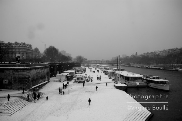 Les quais, Birakiem, Paris sous la neige. 20 Janvier 2013