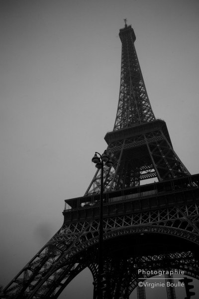 La Tour Eiffel, Paris sous la neige. 20 Janvier 2013