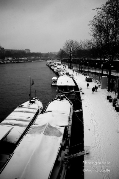 Les quais, Birakiem, Paris sous la neige. 20 Janvier 2013